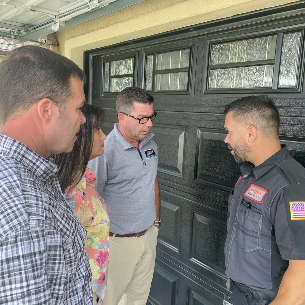 Local Richardson garage door technician on a residential drive